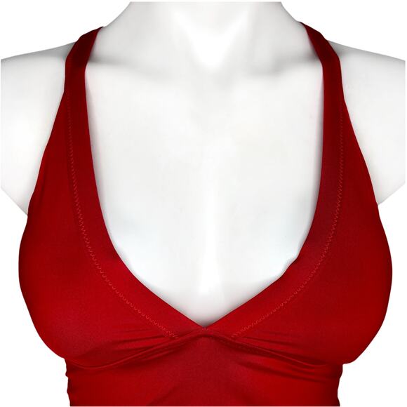 Athleta Red Side Scrunch Swim Tank - Size Small - Picture 3 of 13